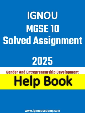 IGNOU MGSE 10 Solved Assignment 2025